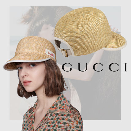 GUCCI 2020 21AW Straw Baseball Hat