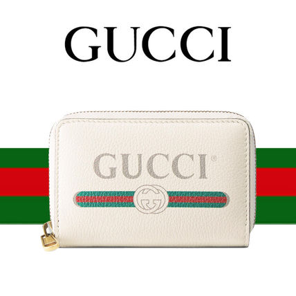 GUCCI 2020 Cruise Unisex Plain Leather Long Wallet Logo Coin Cases 