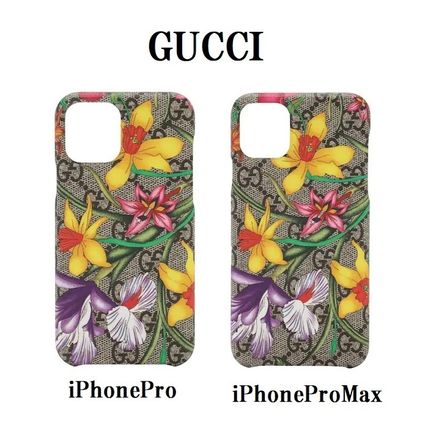 GUCCI 2020 21AW Flower Patterns Logo iPhone 11 Pro iPhone 11 Pro Max