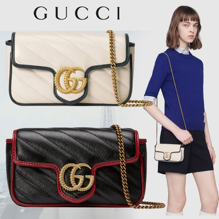 GUCCI GG Marmont 2020 SS Casual Style Plain Leather Party Style Elegant Style