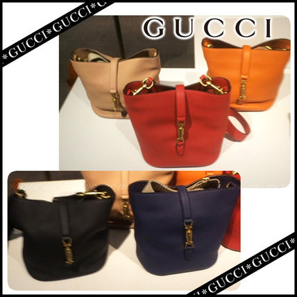 GUCCI Leather Party Style Handbags 