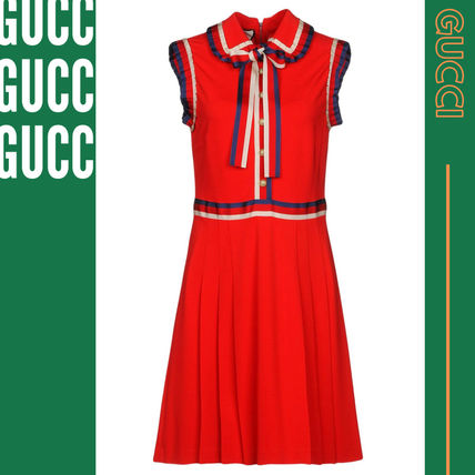 GUCCI Short Stripes Sleeveless Plain