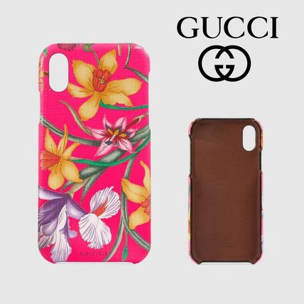 GUCCI 2019 SS Flower Patterns iPhone X iPhone XS Smart Phone Cases 
