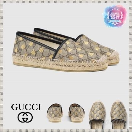 GUCCI 2019 SS Gg Supreme Bees Espadrille 