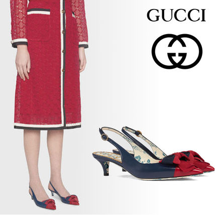 GUCCI Flower Patterns Elegant Style PumpsMules 