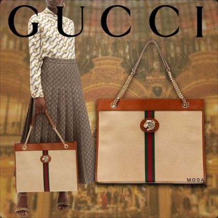 GUCCI 2019 20AW Stripes Casual Style Canvas Blended Fabrics