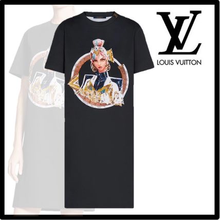 Louis Vuitton Lvxlol Embroidered T Shirt Dress
