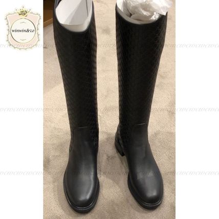 GUCCI Plain Leather Elegant Style Boots Boots