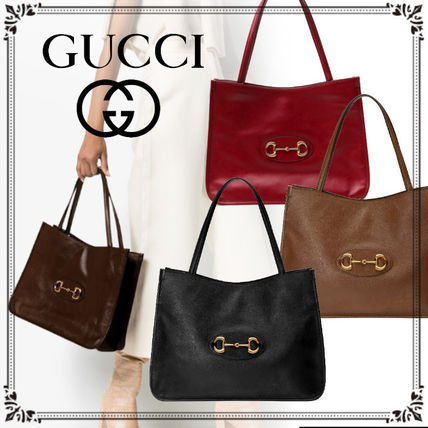 GUCCI 1955 Horsebit 2020 SS Casual Style A4 Leather Office Style Elegant Style Logo 