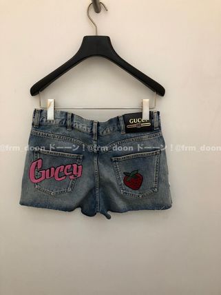 GUCCI 2020 SS Denim Shorts With Patches