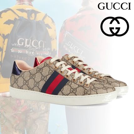 GUCCI Ace 2020 21AW WomenS Ace Gg Supreme Sneaker