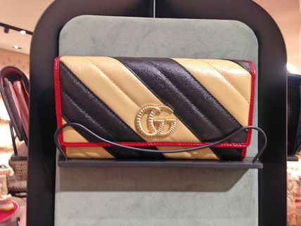 GUCCI GG Marmont 2019 20AW Leather Long Wallets 