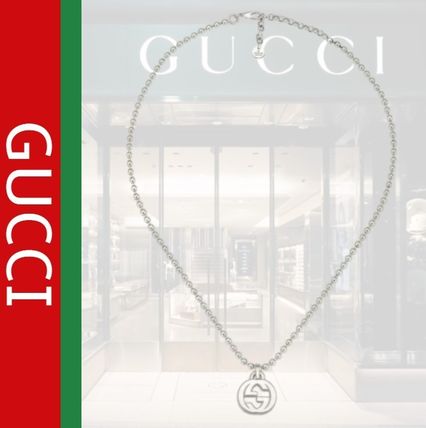 GUCCI 2020 21AW Interlocking G Necklace In Silver