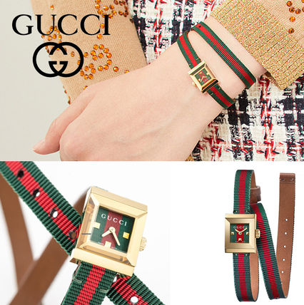 GUCCI Casual Style Street Style Square Party Style Quartz Watches 