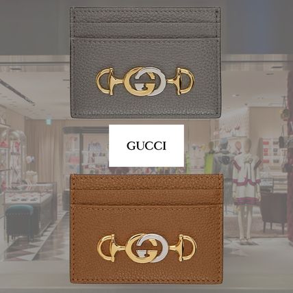 GUCCI Plain Logo Card Holders 