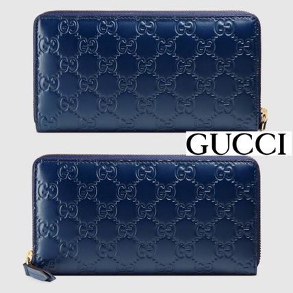 GUCCI Gucci Signature Leather Long Wallets 