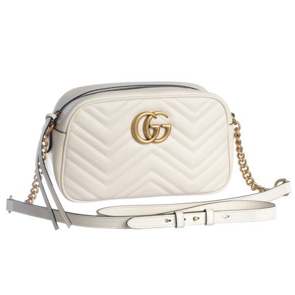 GUCCI GG Marmont Plain Leather Party Style Crossbody Shoulder Bags 