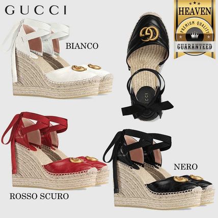 GUCCI 2020 SS Leather Platform Espadrille