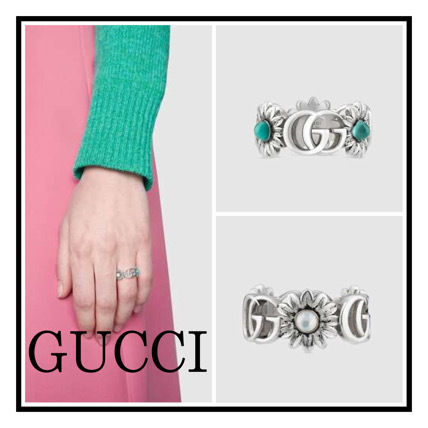 GUCCI Double G Flower Ring