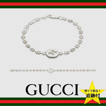 GUCCI 2018 19AW Interlocking G Bracelet In Silver