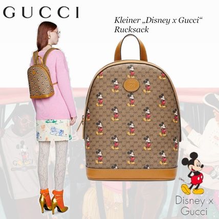 GUCCI 2020 SS Monogram Casual Style Leather Logo Backpacks 