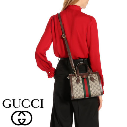 GUCCI Ophidia Calfskin Logo Totes