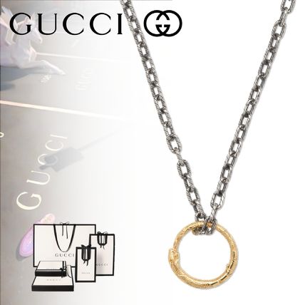 GUCCI 2019 SS Snake Ring Pendant Necklace In Gold