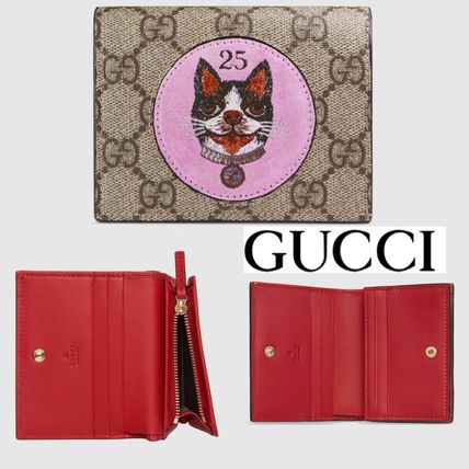 GUCCI GG Supreme Folding Wallets 