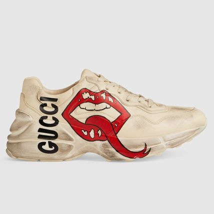 GUCCI RHYTON WomenS Rhyton Sneaker With Mouth Print