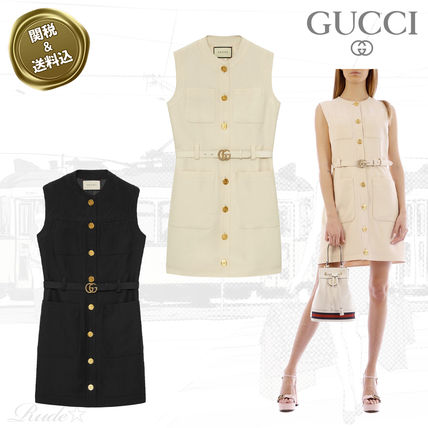 GUCCI Cady Silk Wool Vest With Double