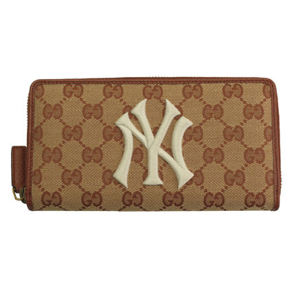 GUCCI Canvas Long Wallet Logo Long Wallets