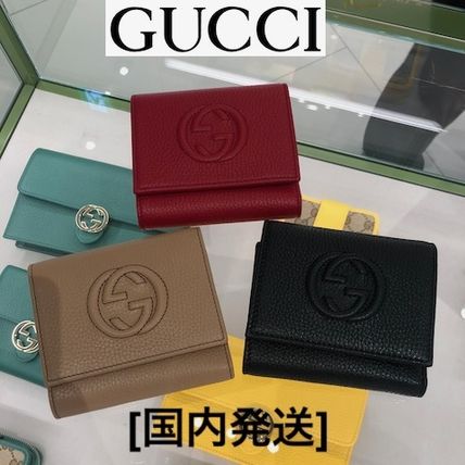 GUCCI Soho Logo Folding Wallets 