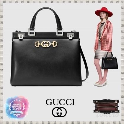 GUCCI 2019 SS Gucci Zumi Smooth Leather Medium Top Handle Bag