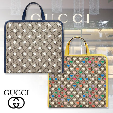 GUCCI 2020 SS Heart Star Casual Style Canvas Totes 