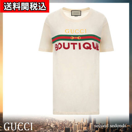 GUCCI 2020 SS WomenS Gucci Boutique Print T Shirt