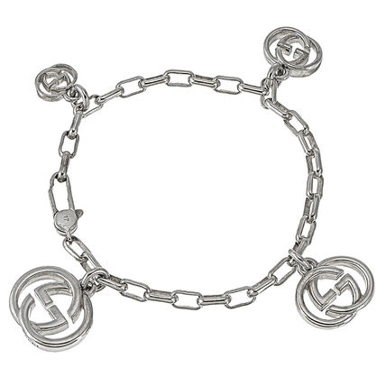 GUCCI Unisex Silver Elegant Style Bracelets GUS