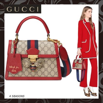 GUCCI Monogram 2WAY Leather Crossbody Handbags 