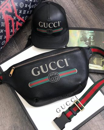 GUCCI 2020 SS Casual Style Unisex Street Style 2WAY Leather Logo 