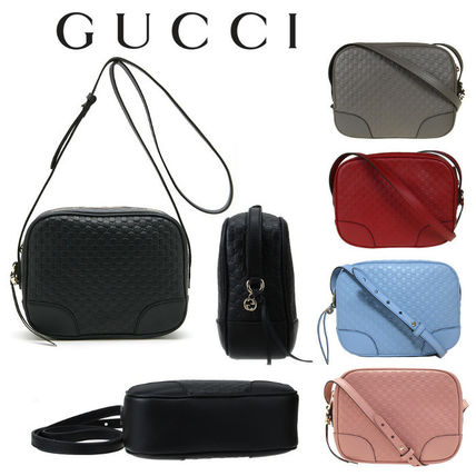 GUCCI Gucci Signature Leather Casual Style Leather Crossbody Logo Shoulder Bags 