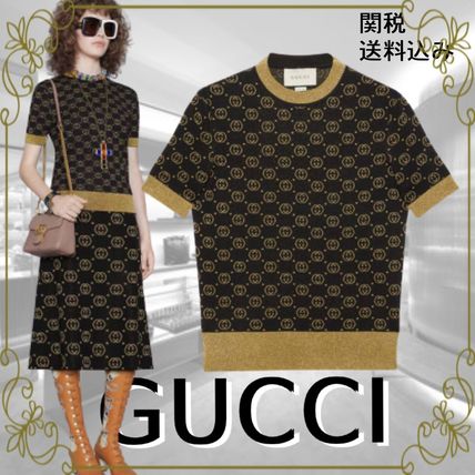 GUCCI 2020 21AW Wool Top With Gg Motif