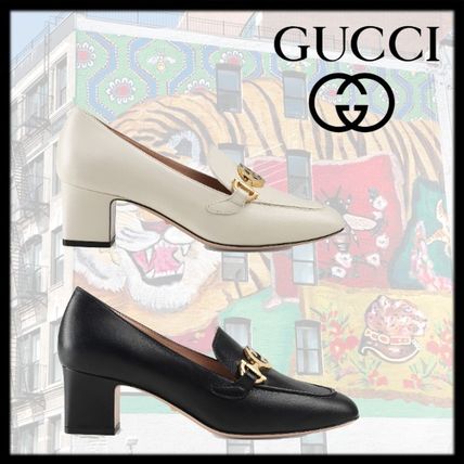 GUCCI 2020 SS Gucci Zumi Leather Mid Heel Loafer