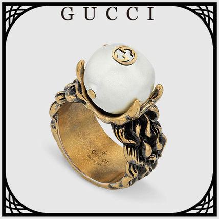 GUCCI 2018 SS Costume Jewelry Unisex Blended Fabrics With Jewels