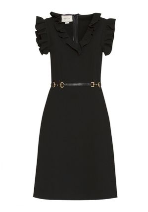 GUCCI 2020 SS Short Viscose Dress With Leather Belt