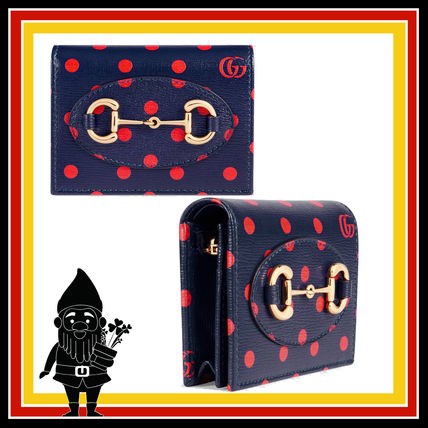 GUCCI 1955 Horsebit 2020 SS Dots Folding Wallet Small Wallet Folding Wallets 