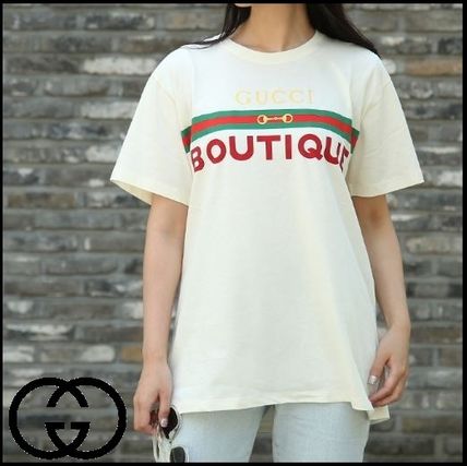 GUCCI 2020 SS Crew Neck Unisex Cotton Medium Short Sleeves Oversized 