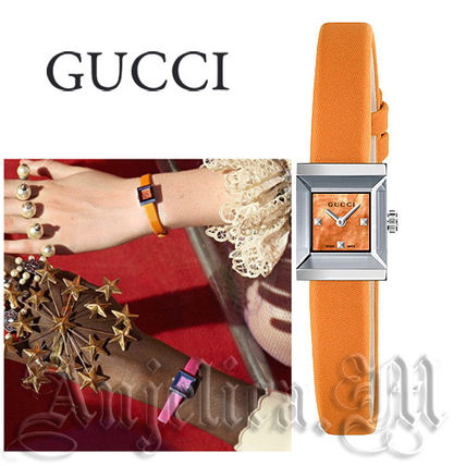 GUCCI Square Quartz Watches Elegant Style Analog Watches 