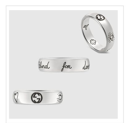 GUCCI Casual Style Unisex Silver Rings 