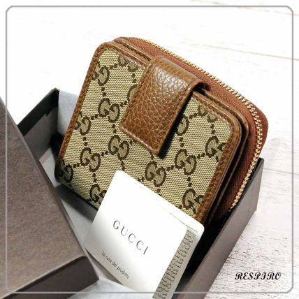 GUCCI Monogram Canvas Folding Wallet Folding Wallets 
