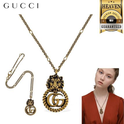 GUCCI 2020 SS Lion Head Necklace With Double