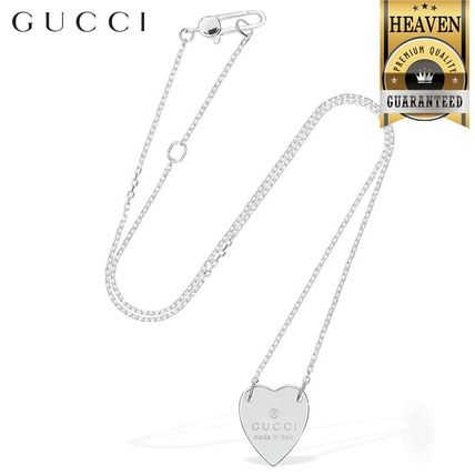 GUCCI 2020 21AW Heart Necklace With Gucci Trademark
